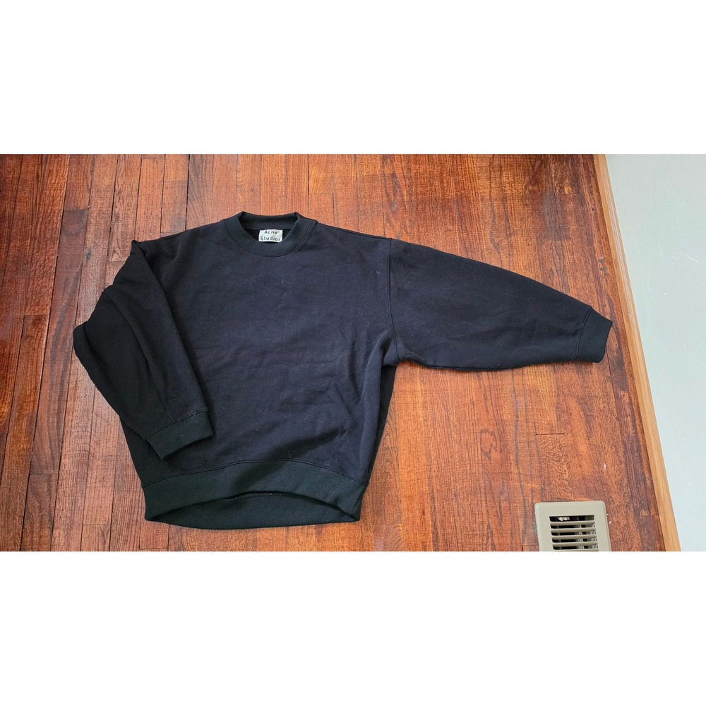 ACNE STUDIO Beta Guitar Black Cotton Oversized Streetwear Sweatshirt sz XS-S - Picture 5 of 9